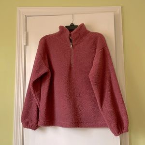 Loft 3/4 zip Sherpa top